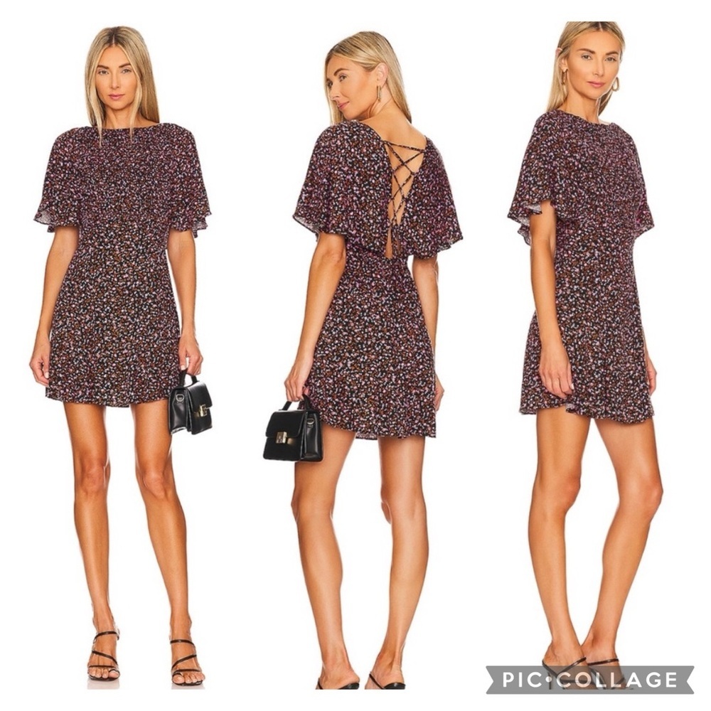 FREE PEOPLE Florence mini dress xs in evening combo